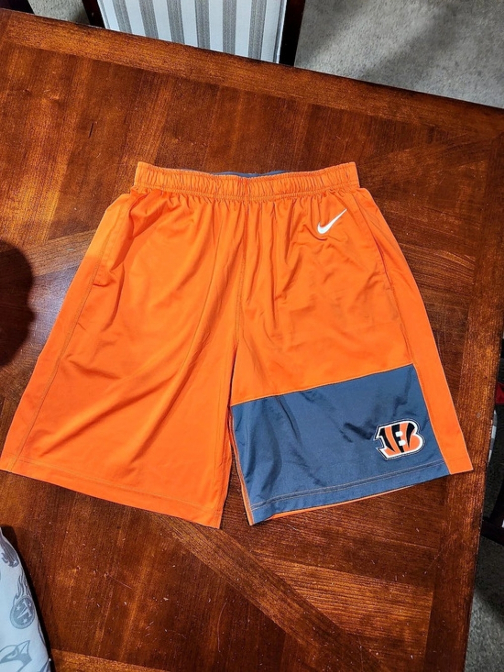 Nike Cincinnati Bengals Dri-Fit Shorts Missing Pull String Size Large